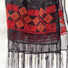 Håndbroderet chiffon tørklæde fra Betlehem | Rød #1 Håndbroderet chiffon tørklæde fra Betlehem | Rød #1