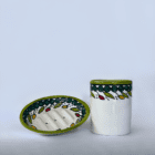 Keramik badeværelsessæt | Grøn