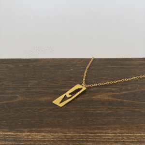 Halskæde | I ♥ Palestine Map | Messing