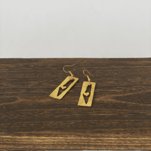 Øreringe | I ♥ Palestine Map | Messing