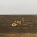 Øreringe | Kufiya bølgemønster | Messing