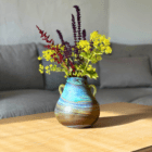 Mundblæst Phoenician glas vase fra Al-Khalil / Hebron | Rund