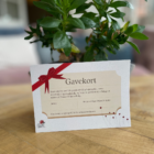 Fysisk Ajyal-gavekort i en kuvert, klar til at blive givet som gave