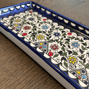 Håndlavet keramik serveringsfad fra Al-Khalil / Hebron