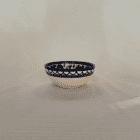 Lille håndlavet keramikskål fra Al-Khalil / Hebron i royal blå farve.