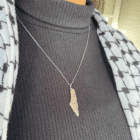 Håndlavet sølv kort halskæde fra Palæstina