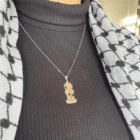 Håndlavet sølv Handala halskæde fra Palæstina