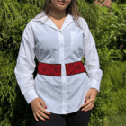 Skjorte med tatreez fra det palæstinensiske fashionbrand Edmond's Fashion