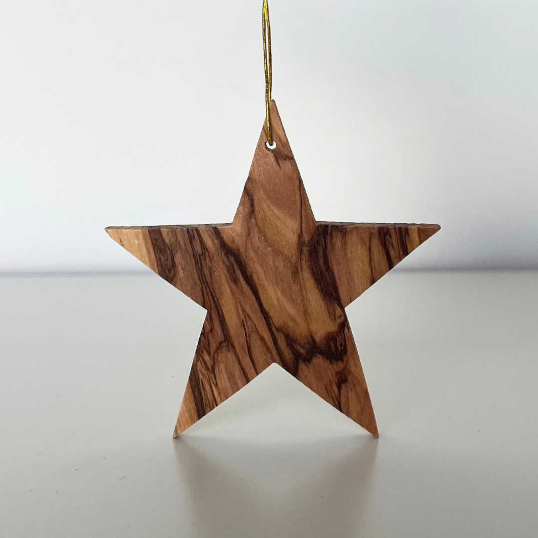 Håndlavet palæstinensisk ornament i form af stjerne fra Betlehem