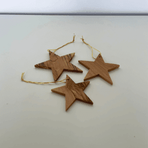 Oliventræ 3 x Stjerne Ornament Oliventræ 3 x Stjerne Ornament