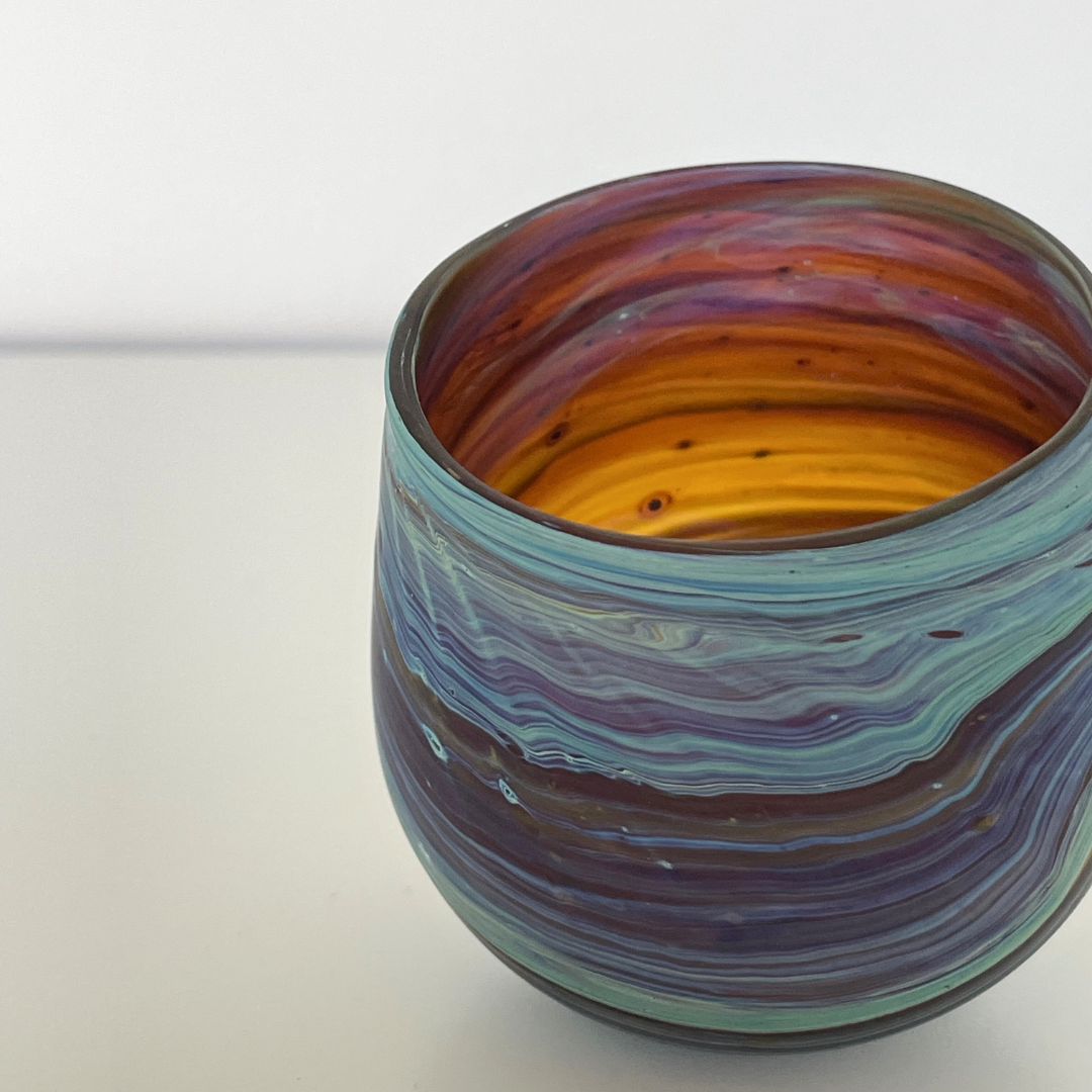 Mundblæst lille vandglas fra Al-Khalil / Hebron Mundblæst lille vandglas fra Al-Khalil / Hebron