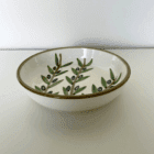 Håndlavet keramik tallerken fra Nablus med oliven mønster