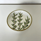 Keramik Tallerken med Oliven Mønster