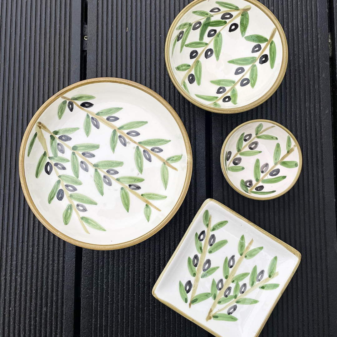 Håndlavede keramik fra Nablus på Vestbredden med oliven mønster