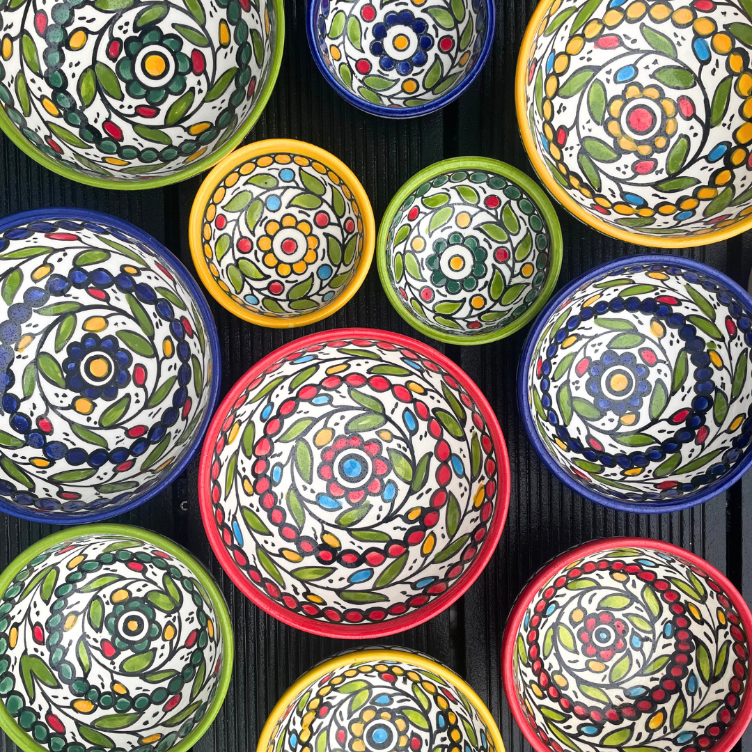 Håndlavede keramik fra Hebron på Vestbredden i traditionel mønster