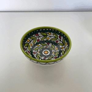 Keramikskål fra Al-Khalil / Hebron | Grøn Keramikskål fra Al-Khalil / Hebron | Grøn