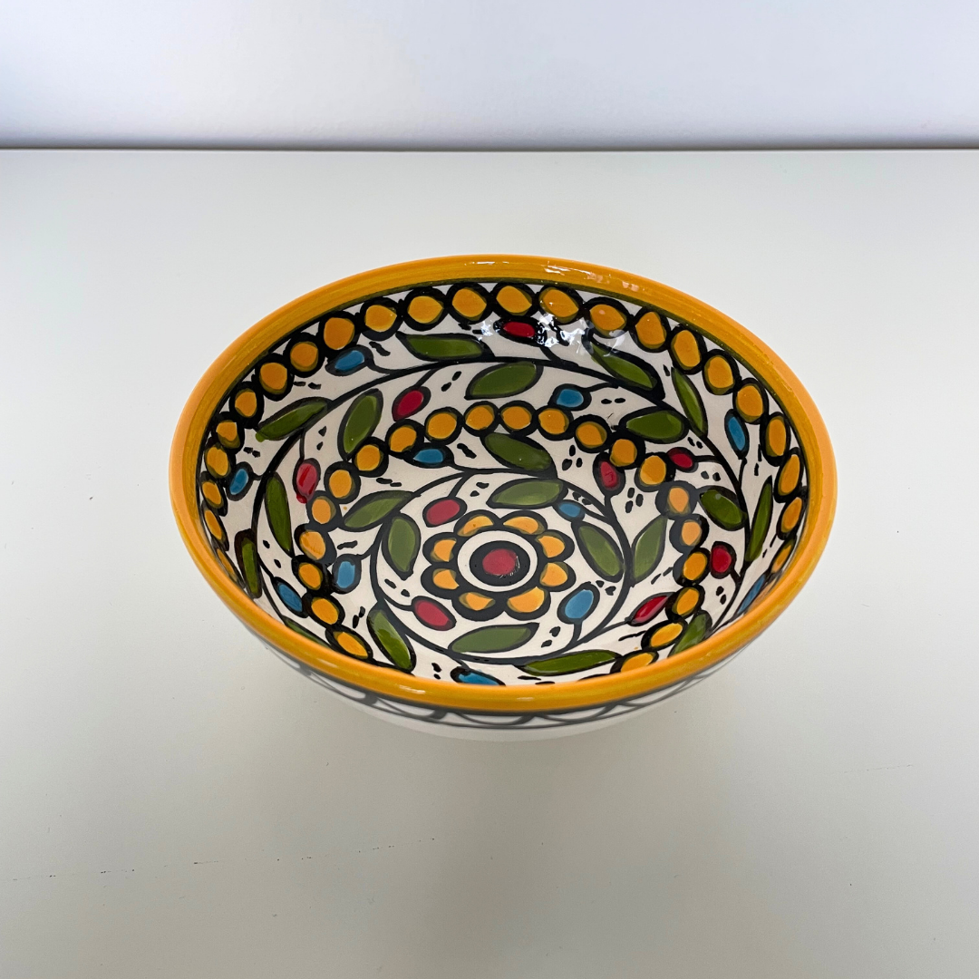 Keramikskål fra Al-Khalil / Hebron | Gul Keramikskål fra Al-Khalil / Hebron | Gul